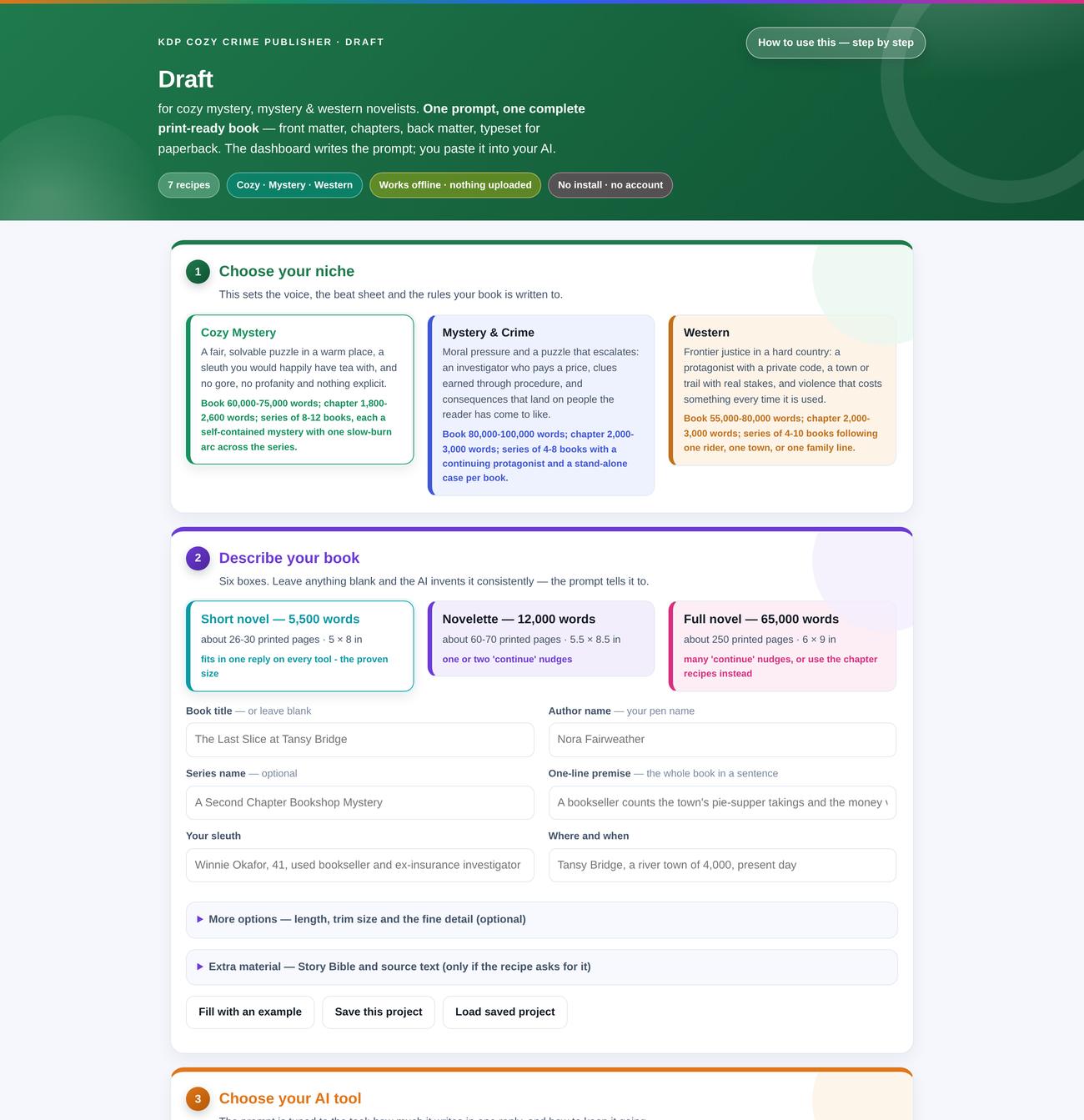 The Draft dashboard